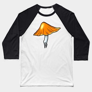 Cute orange mushroom dancing Baseball T-Shirt